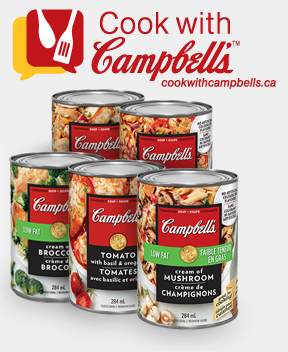 Cook with Campbell’s logo and group of products